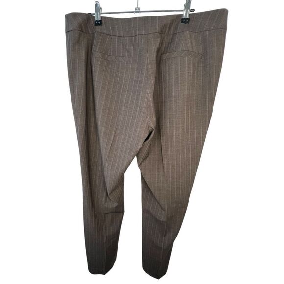 Classiques Entier Brown Professional Tapered Pinstripe Pants - Picture 4 of 5